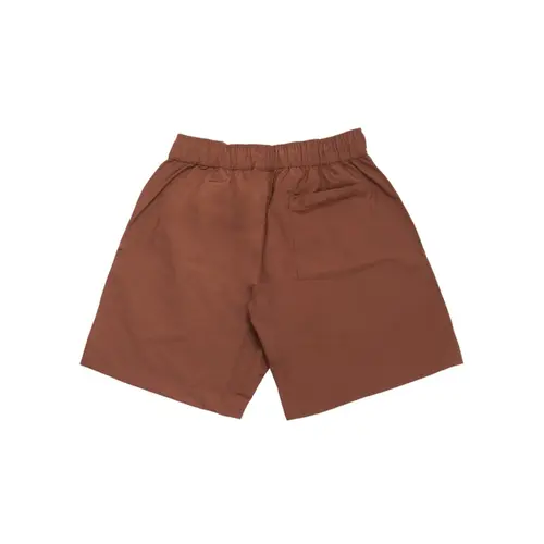 SHORTS HIGH LOGO LINE BROWN