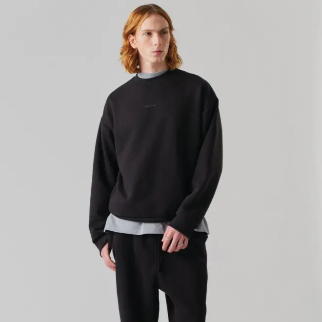 CREWNECK SWEATSHIRT SOLID BLACK