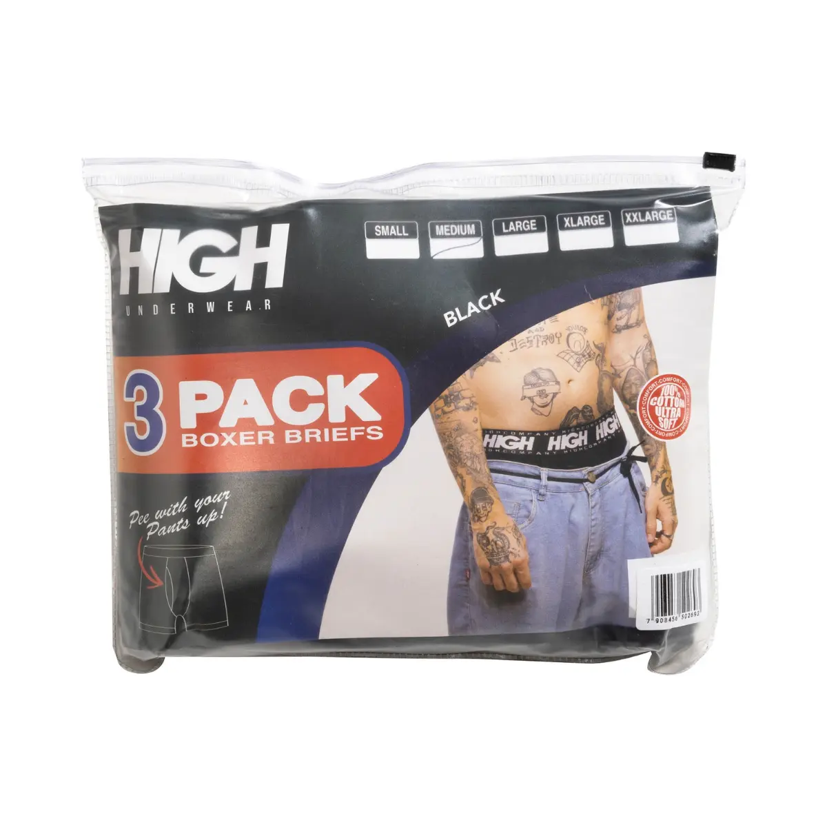 CUECA BOXER HIGH SHORTS BLACK