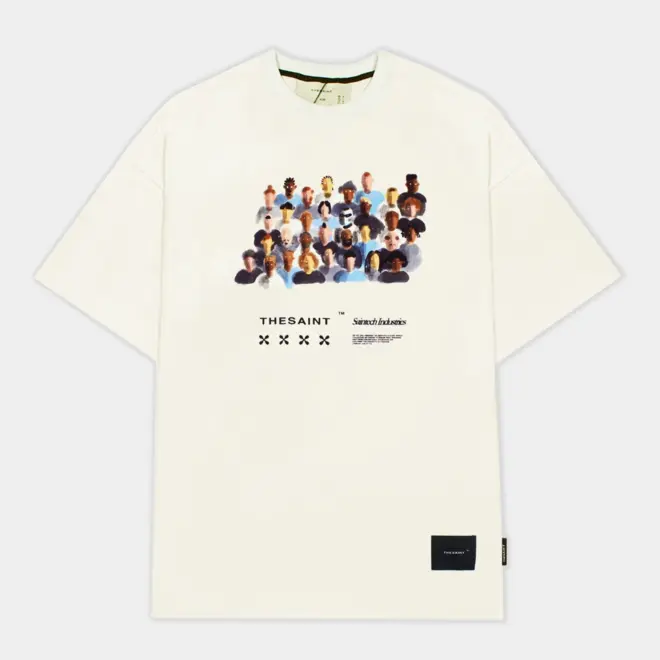 T-SHIRT OVERSIZED HUMAN x ROBOT  OFF WHITE GG
