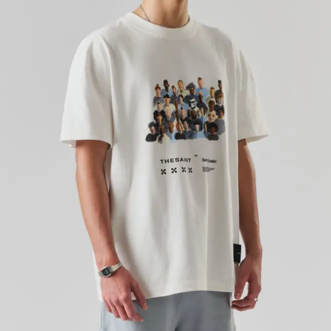 T-SHIRT OVERSIZED HUMAN x ROBOT  OFF WHITE GG