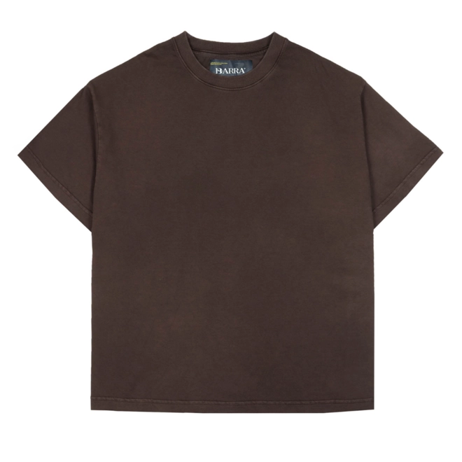 CAMISETA BARRA ASSINATURA ESTONADA MARROM