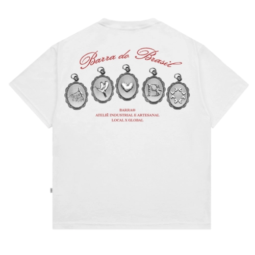 CAMISETA BARRA CREW MEDALHAS BRANCA