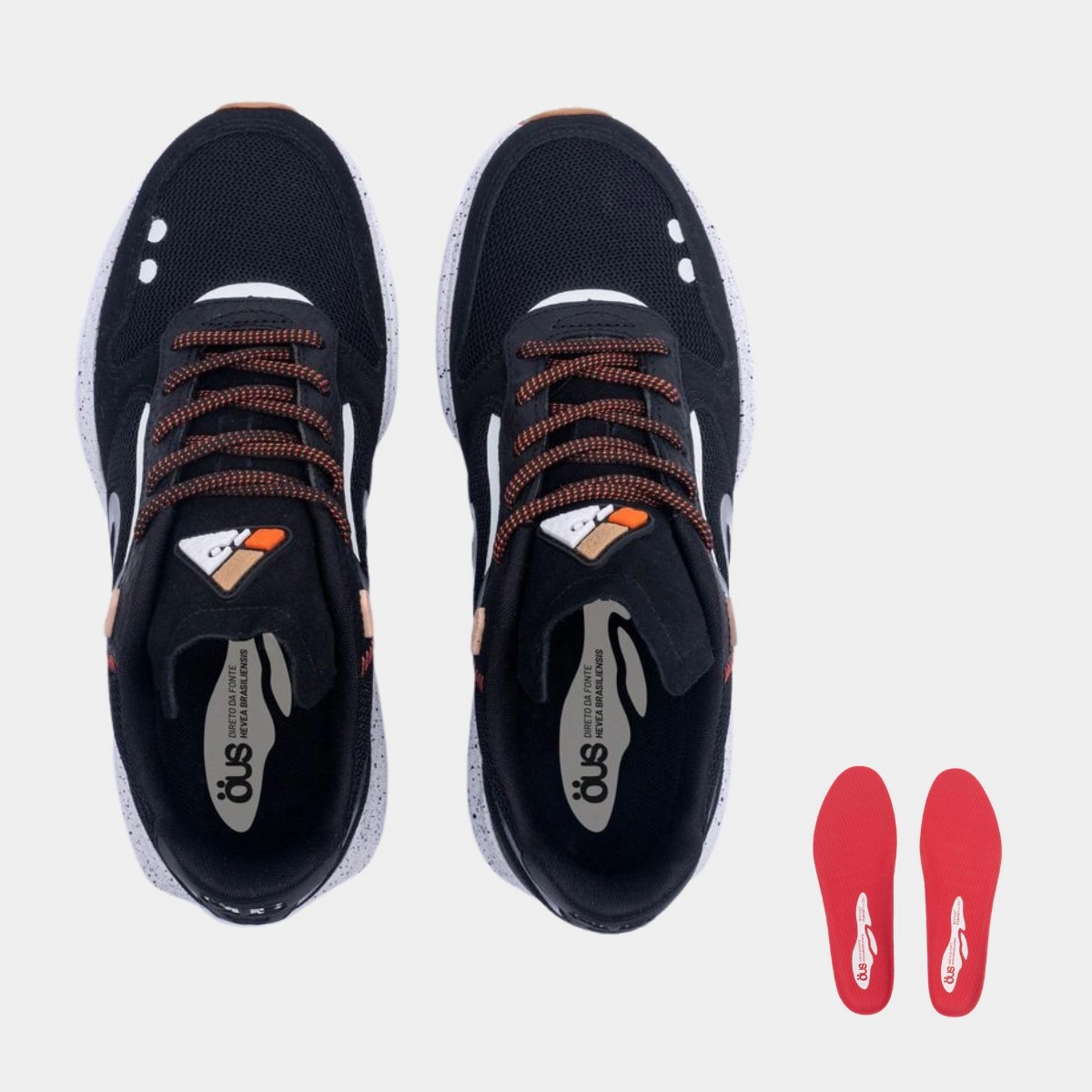 TENIS HEVEA DÖTS PRT REFLEX BRANCO LARANJA OE