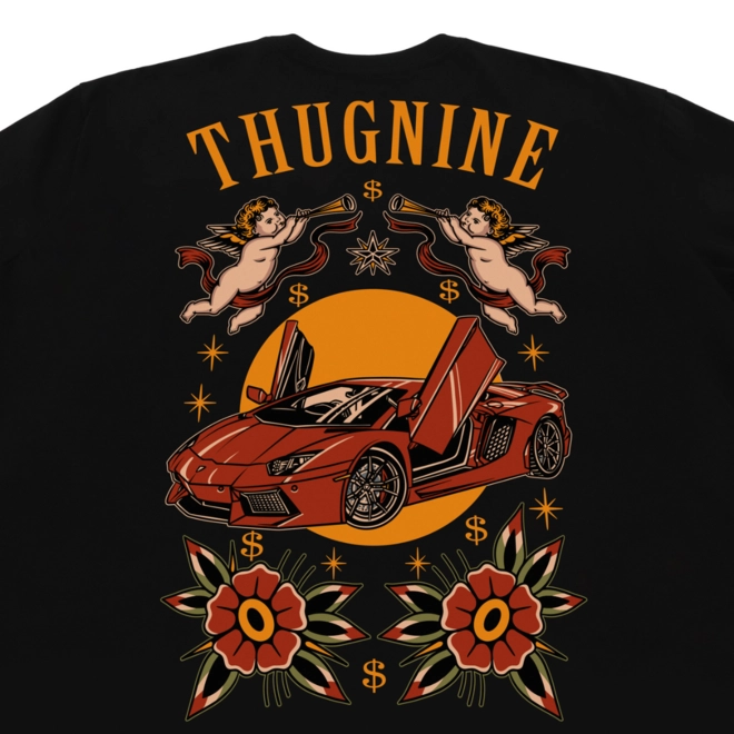 CAMISETA THUG NINE LAMBORGHINI