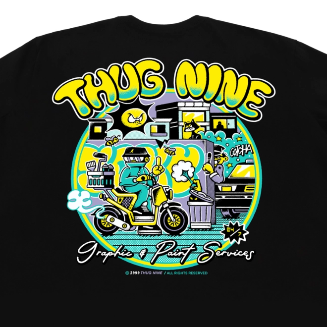 CAMISETA THUG NINE PAINT SERVICES