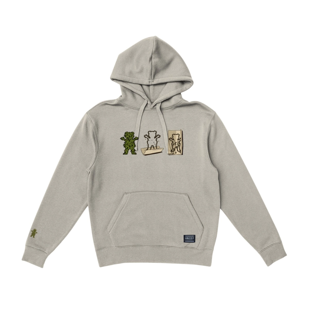 SWEATSHIRT GRIZZLY ROLLING HOODIE