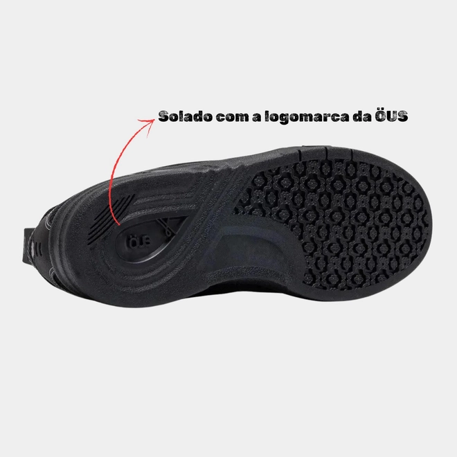 TENIS OUS FLUENTE PRETO CINZA ESSENCIAL