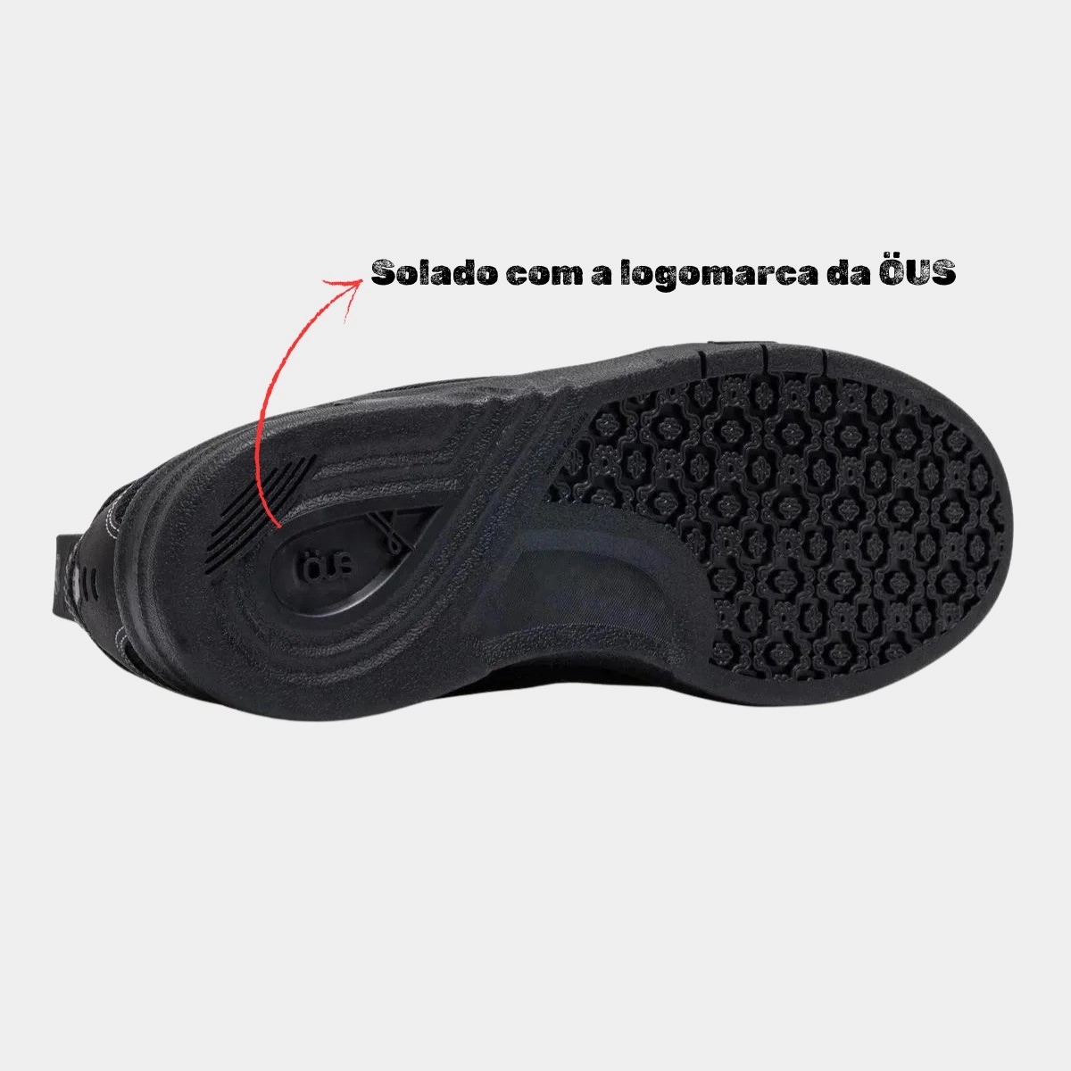 TENIS OUS FLUENTE PRETO CINZA ESSENCIAL