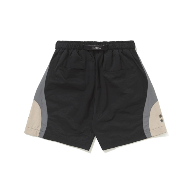 SHORT BARRA "B GARÇA" CIRCULAR PRETO
