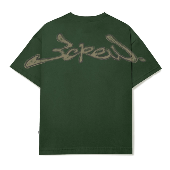 CAMISETA BARRA ASSINATURA LOGO HANDMADE VERDE