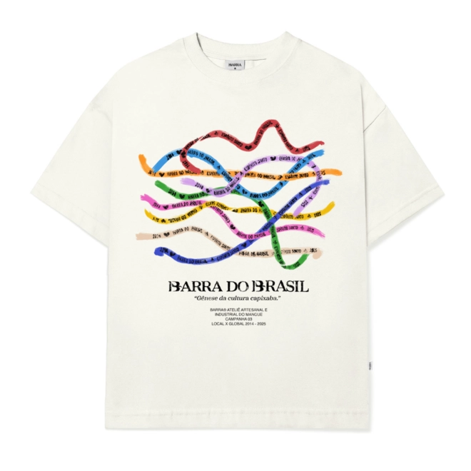 CAMISETA BARRA “FÉ” SOUVENIR OFF WHITE