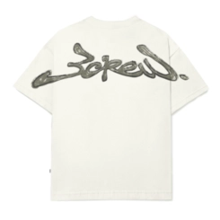 CAMISETA BARRA ASSINATURA LOGO HANDMANDE OFF WHITE