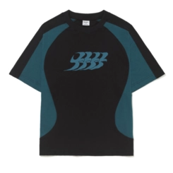 CAMISETA BARRA B GARCA RECORTADA PRETA