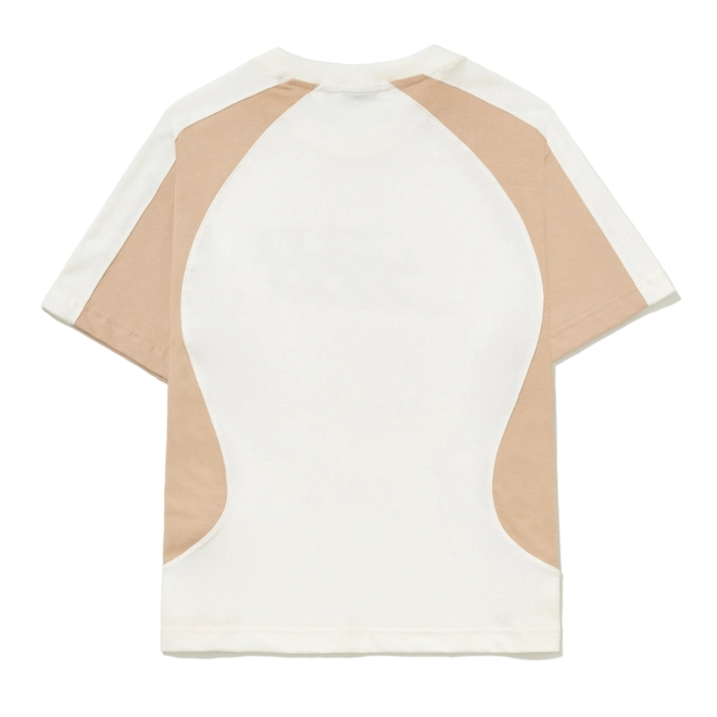 CAMISETA BARRA B GARCA RECORTADA OFF WHITE