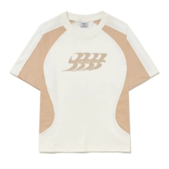CAMISETA BARRA B GARCA RECORTADA OFF WHITE