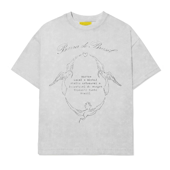 CAMISETA BARRA "ARCO" MARMORIZADA CINZA