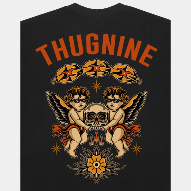 CAMISETA THUG NINE BLEEDING SKULL