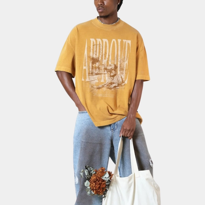 CAMISETA APPROVE ANIMALS CARAMELO
