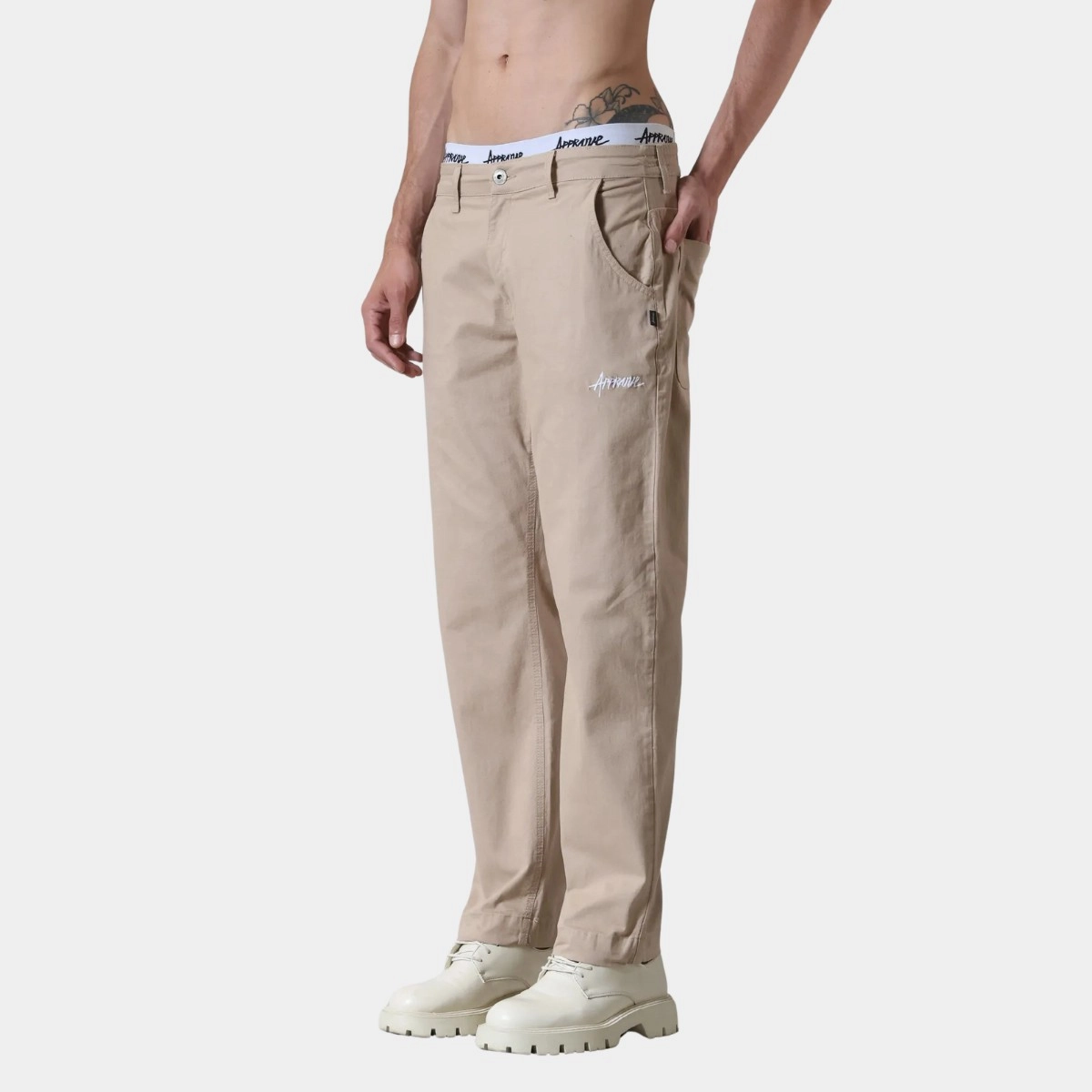 CALÇA RETA APPROVE BASIC BEGE