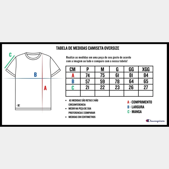 CAMISETA CHAMPION OVERSIZED LINES