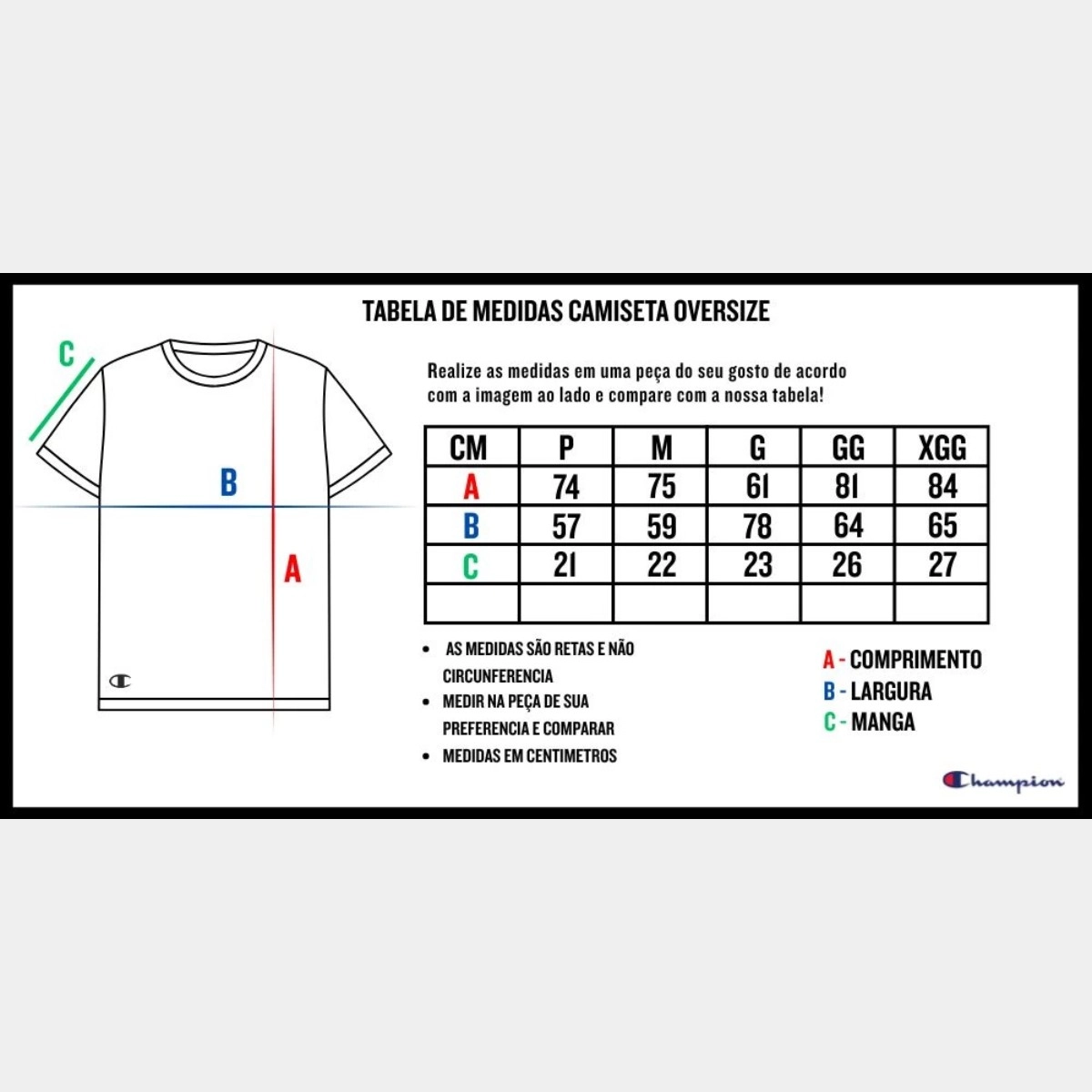 CAMISETA CHAMPION OVERSIZED LINES