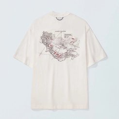CAMISETA QC MAPS BOXY OFF WHITE