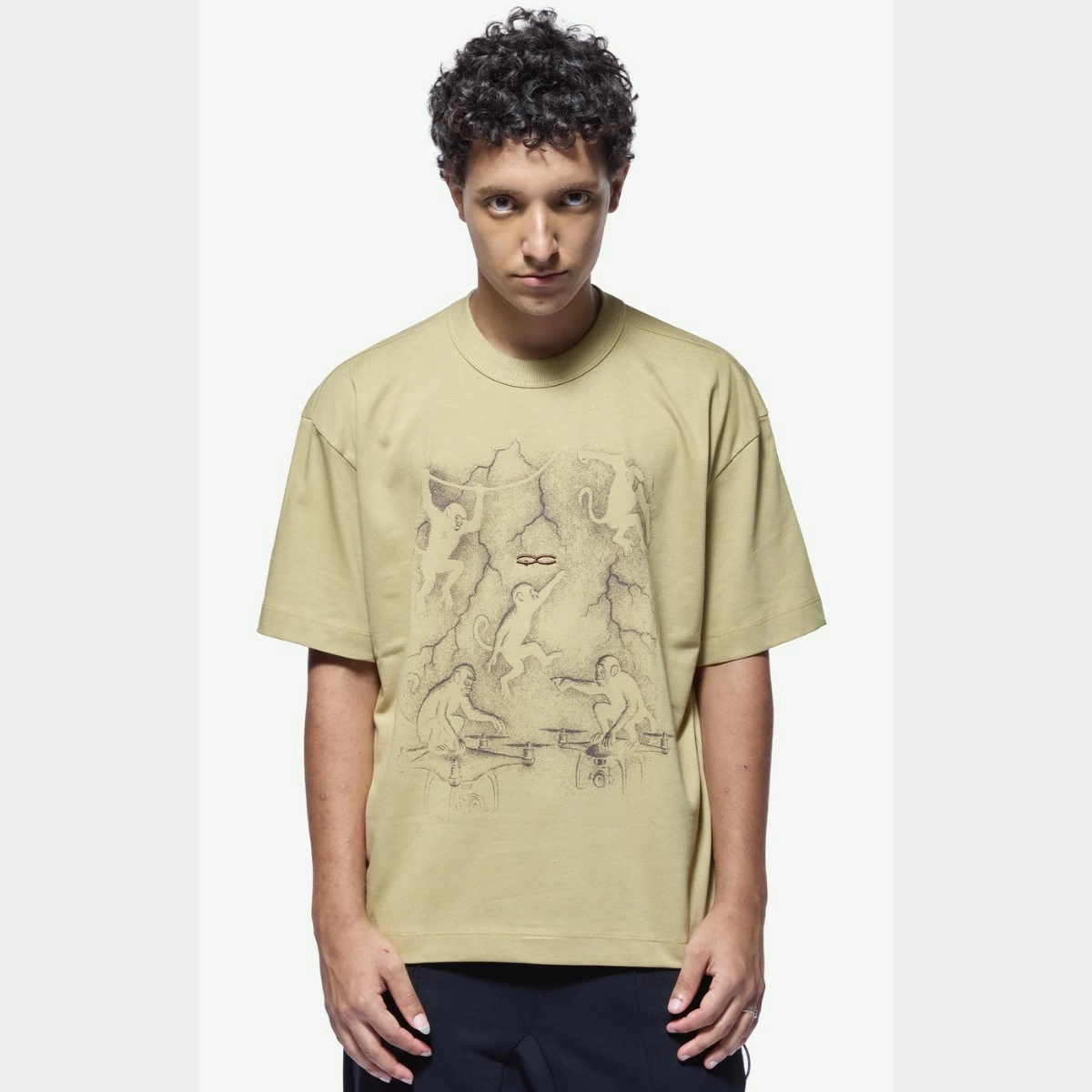 CAMISETA QC MONKEYS BOXY LIGHT GREEN