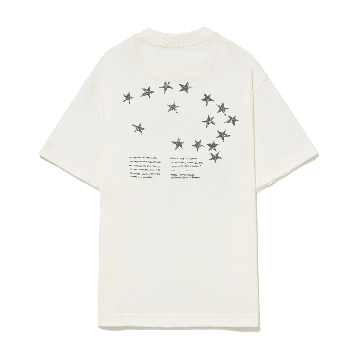 CAMISETA BARRA LOGO CONSTELAÇÃO OFF WHITE