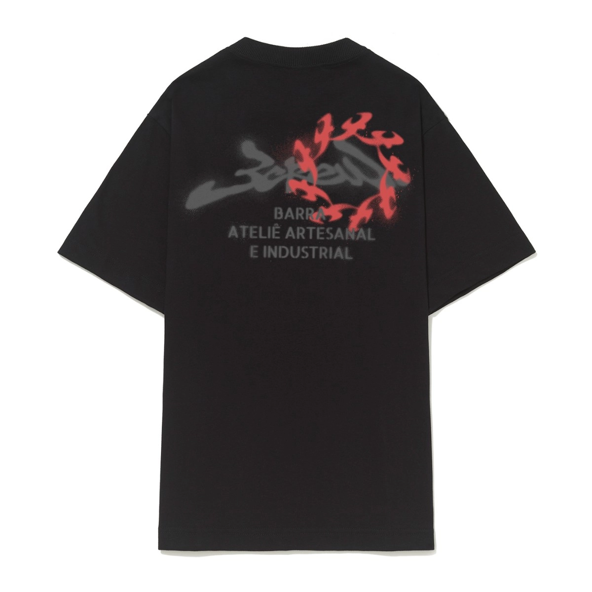 CAMISETA BARRA ATELIE ESTENCIL PRETA