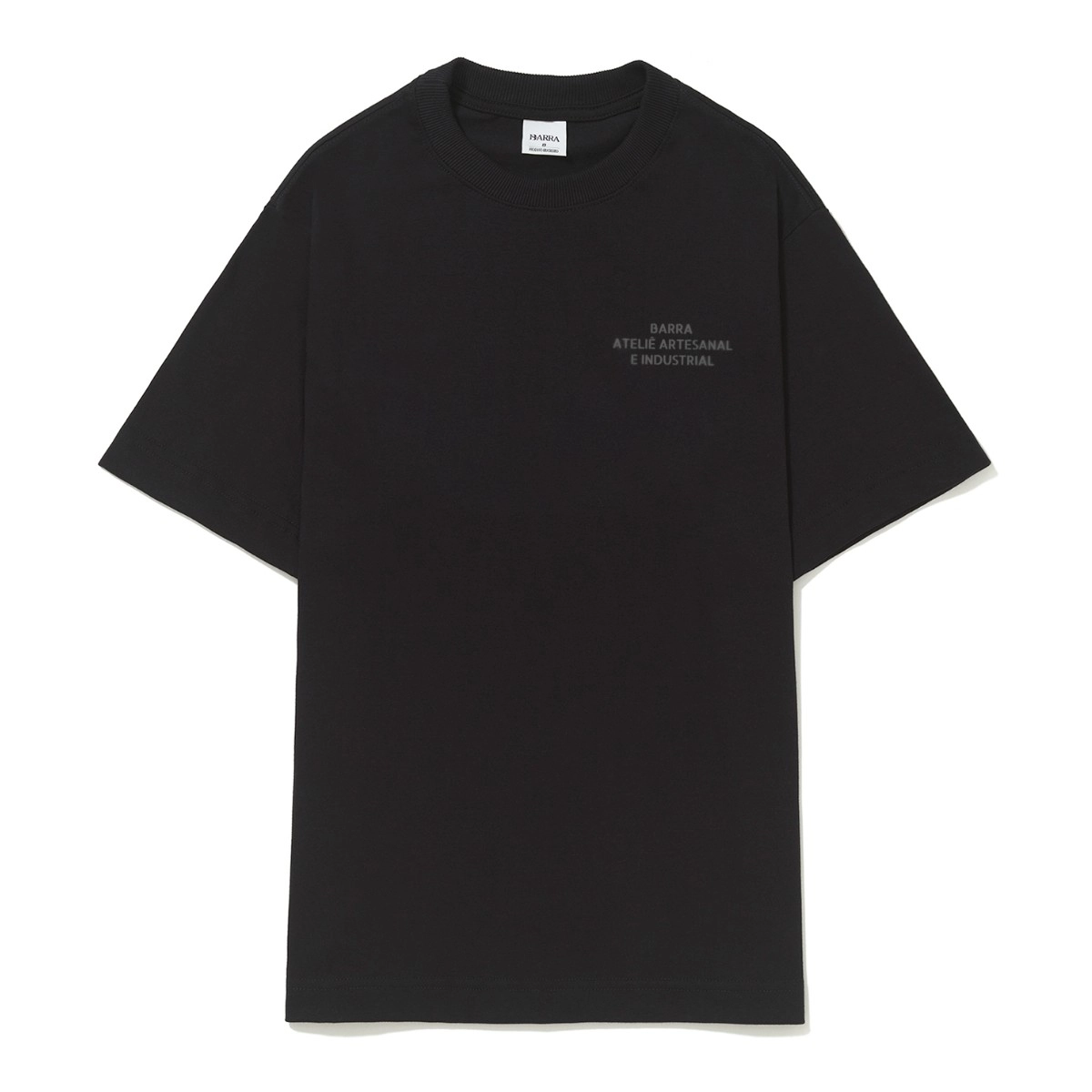 CAMISETA BARRA ATELIE ESTENCIL PRETA