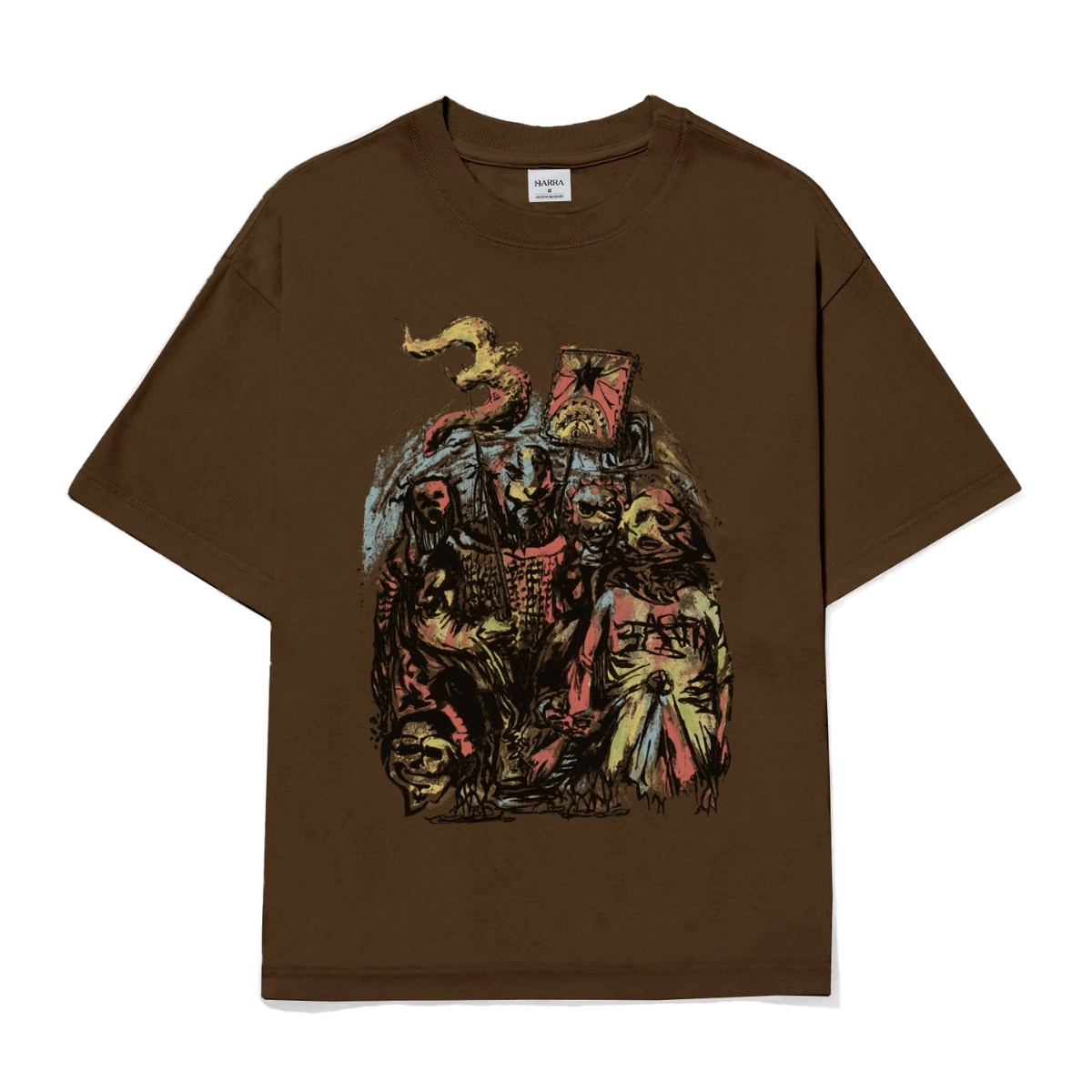 CAMISETA BARRA ESTANDARTE MARROM