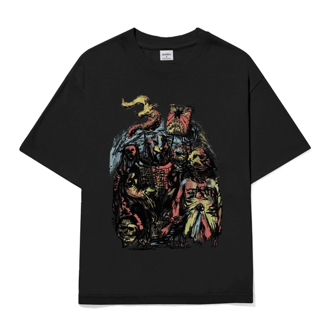 CAMISETA BARRA ESTANDARTE PRETA