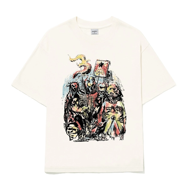 CAMISETA BARRA ESTANDARTE OFF WHITE