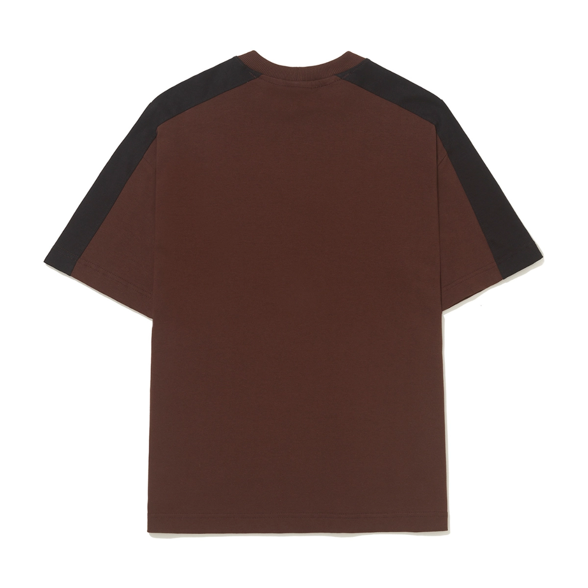 CAMISETA BARRA RECORTADA B GARÇA MARROM