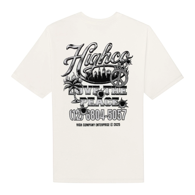 CAMISETA HIGH LOVE THE PEACE WHITE