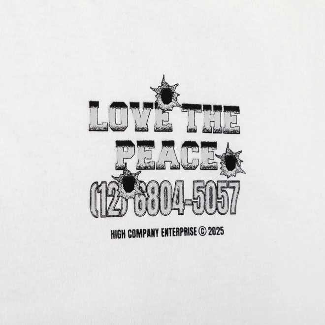 CAMISETA HIGH LOVE THE PEACE WHITE