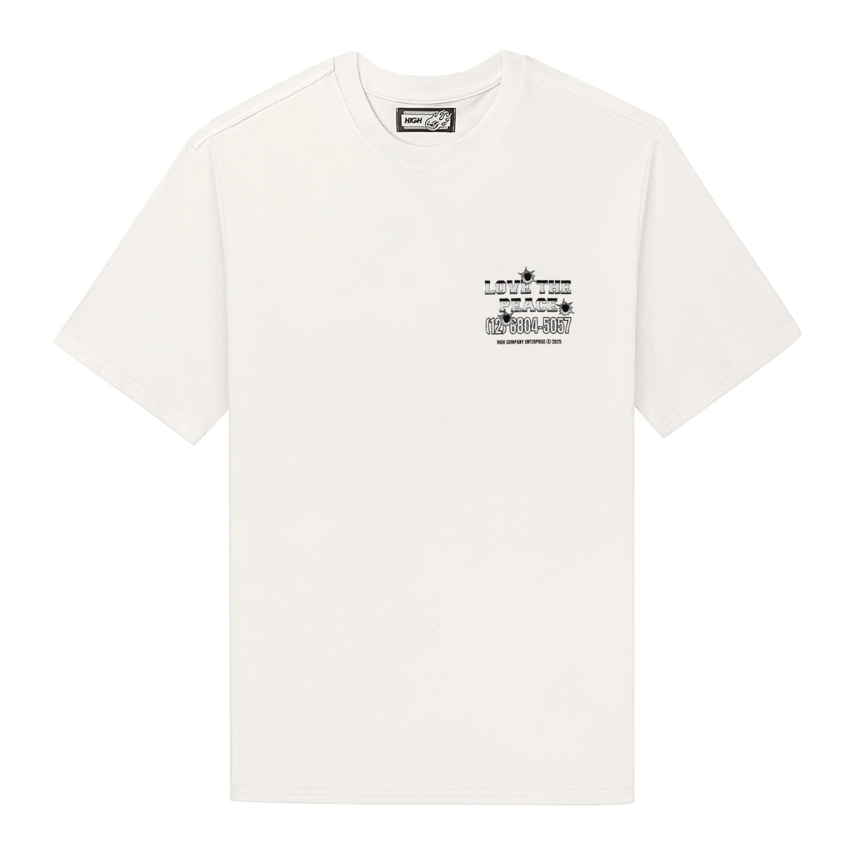CAMISETA HIGH LOVE THE PEACE WHITE