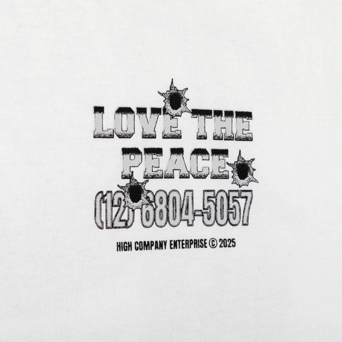 CAMISETA HIGH LOVE THE PEACE WHITE
