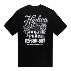 CAMISETA HIGH LOVE THE PEACE BLACK