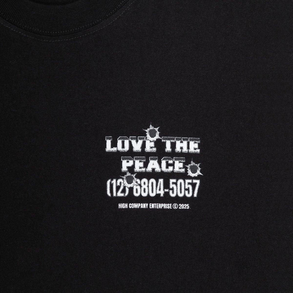 CAMISETA HIGH LOVE THE PEACE BLACK