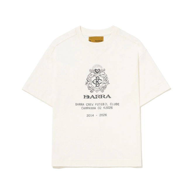 CAMISETA BARRA BRASÃO OFF WHITE