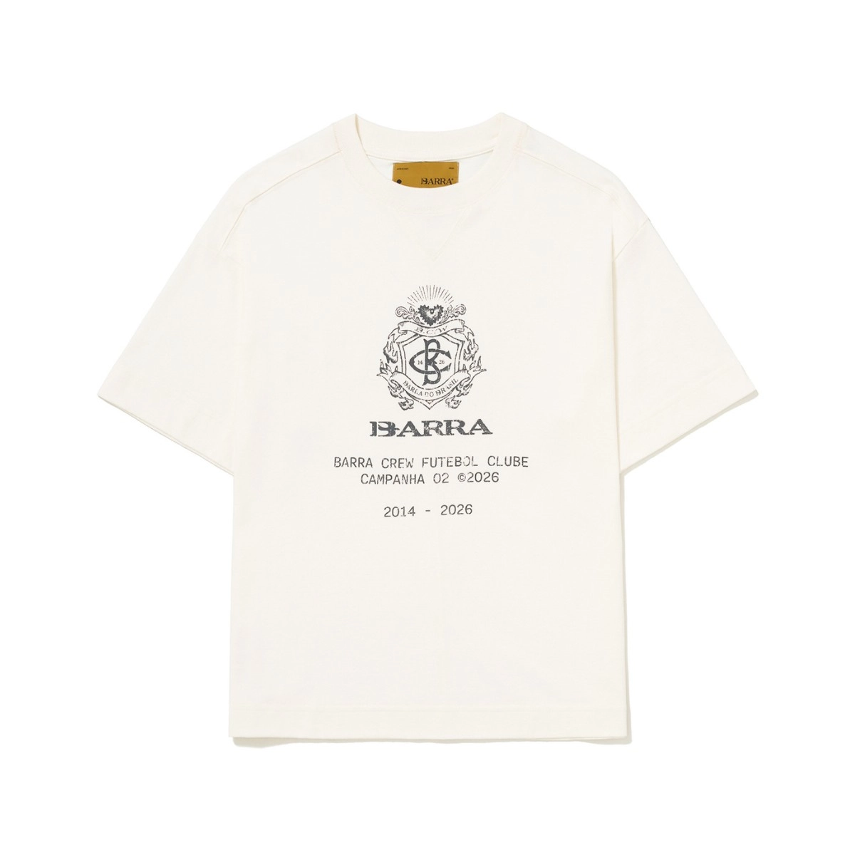 CAMISETA BARRA BRASÃO OFF WHITE