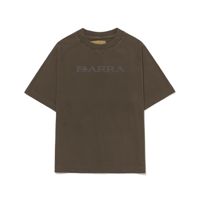 CAMISETA BARRA LOGO REMIX ESTONADA MARROM