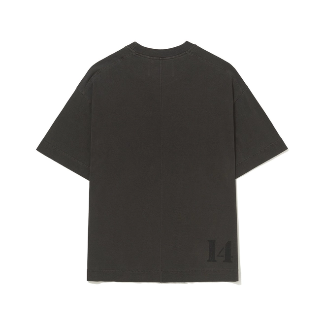 CAMISETA BARRA BRASÃO ESTONADA PRETA
