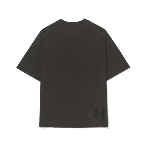 CAMISETA BARRA BRASÃO ESTONADA PRETA