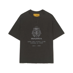 CAMISETA BARRA BRASÃO ESTONADA PRETA