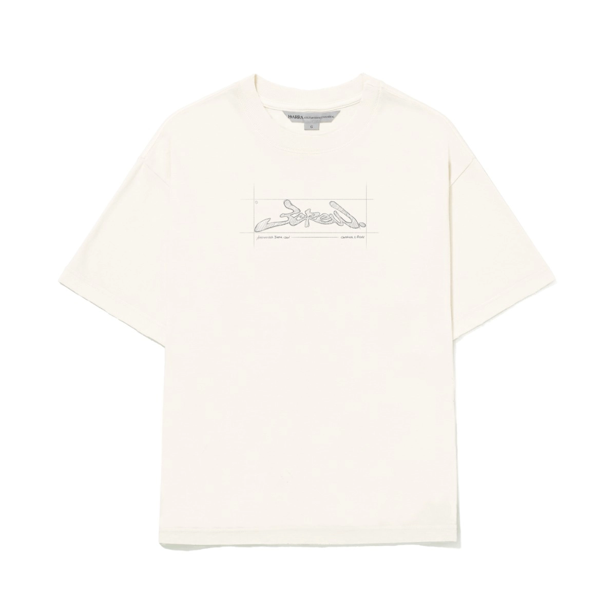 CAMISETA BARRA CROQUI OFF WHITE
