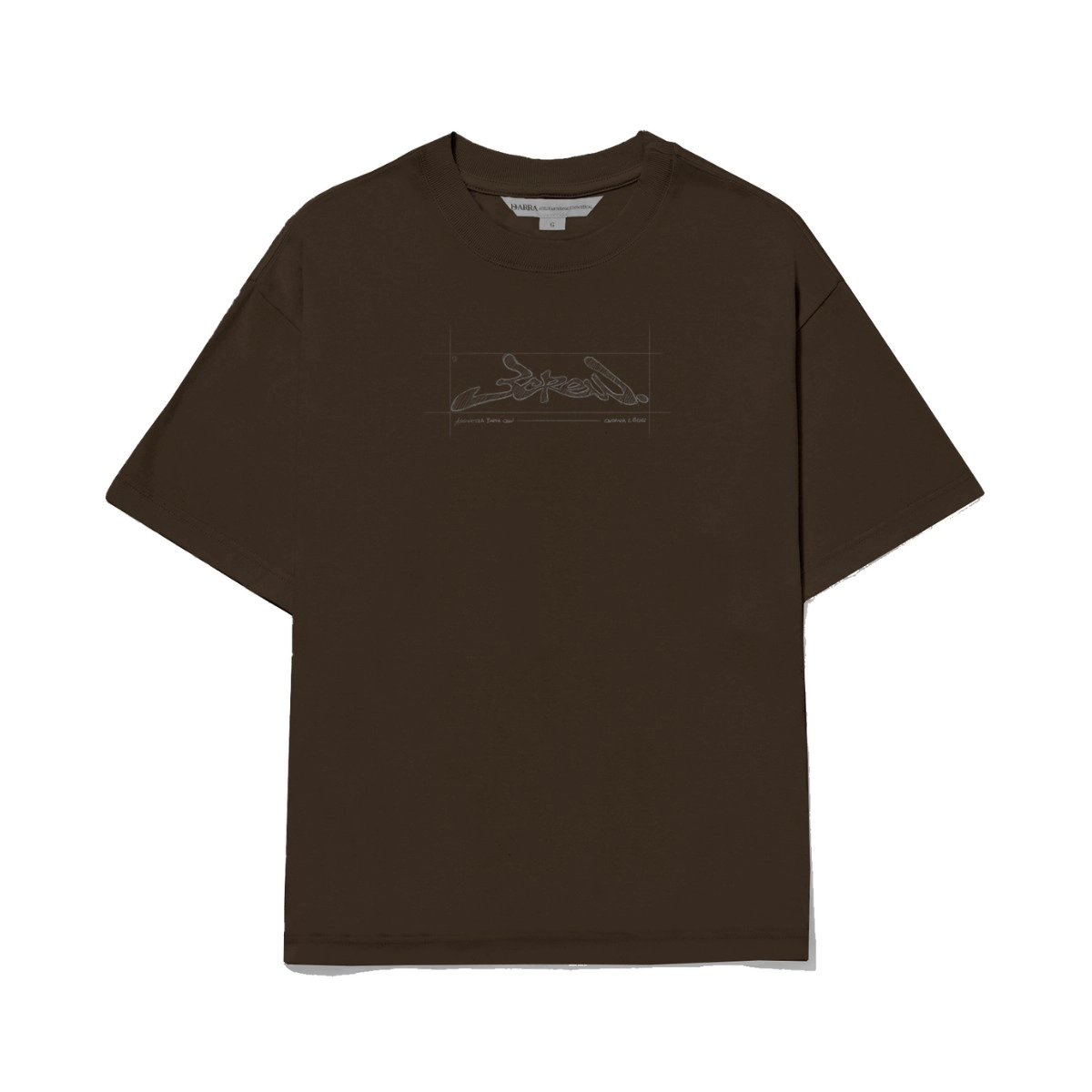 CAMISETA BARRA CROQUI MARROM
