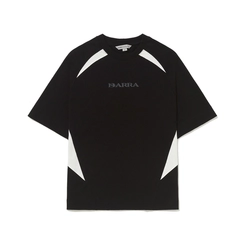 CAMISETA BARRA RECORTADA REMIX PRETA